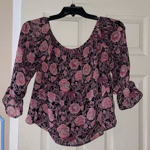 Off the shoulders floral top